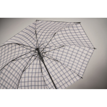Windproof pongee umbrella with checked interior design, Ø58 black colour fifth photographic view