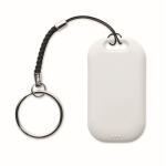 Wireless pocket tracker with carabiner white colour second view