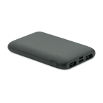 Rectangular power bank made from recycled ABS, 5,000 mAh