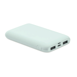 Rectangular power bank made from recycled ABS, 5,000 mAh