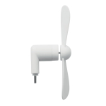 Portable phone fan with USB-C port connection white colour
