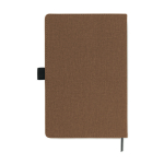 Synthetic leather notebook, hard cover, mobile pocket, A5 lined pages