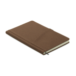 Synthetic leather notebook, hard cover, mobile pocket, A5 lined pages