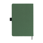 Synthetic leather notebook, hard cover, mobile pocket, A5 lined pages