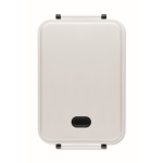 Large recycled PP lunchbox with airtight lid, 2.2L white colour fourth view