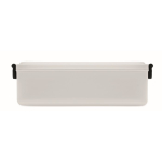 Large recycled PP lunchbox with airtight lid, 2.2L white colour sixth view