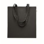 Recycled cotton shopping bag, 140 g/m2 black colour