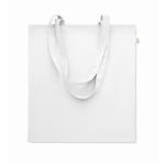 Recycled cotton shopping bag, 140 g/m2 white colour