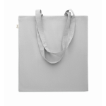 Recycled cotton shopping bag, 140 g/m2 grey colour second view