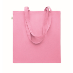 Recycled cotton shopping bag, 140 g/m2 pink colour second view
