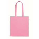 Recycled cotton shopping bag, 140 g/m2 pink colour fourth view