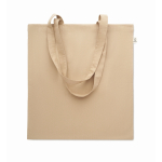 Recycled cotton shopping bag, 140 g/m2 khaki colour