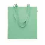 Recycled cotton shopping bag, 140 g/m2 mint green colour