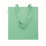 Recycled cotton shopping bag, 140 g/m2 mint green colour second view