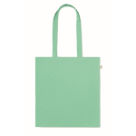 Recycled cotton shopping bag, 140 g/m2 mint green colour fourth view