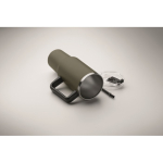 Recycled stainless steel thermal cup with straw, 1.2L dark green colour sixth photographic view