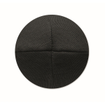 Unisex RPET polyester beanie with patch black colour third view
