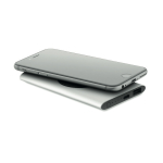 Wireless charging power bank in recycled aluminium, 5,000 mAh