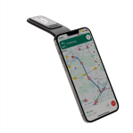 Magnetic car phone holder made from recycled materials black colour