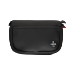 Branded first aid kit in nubuck with 15 accessories black colour