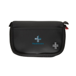Branded first aid kit in nubuck with 15 accessories black colour