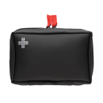 Promotional nubuck first aid kit with 24 accessories black colour