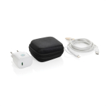 Charging set for phones and other devices with case black colour