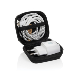 Charging set for phones and other devices with case black colour