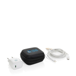 Charging set for phones and other devices with case black colour
