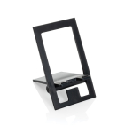 Flat mobile stand in recycled plastic black colour