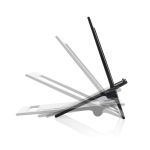 Flat mobile stand in recycled plastic black colour