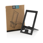 Flat mobile stand in recycled plastic black colour