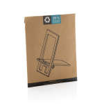 Flat mobile stand in recycled plastic black colour