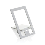 Flat mobile stand in recycled plastic white colour