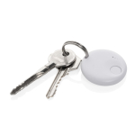 Recycled plastic item tracker, Apple-compatible white colour