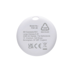Recycled plastic item tracker, Apple-compatible white colour