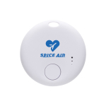 Recycled plastic item tracker, Apple-compatible white colour