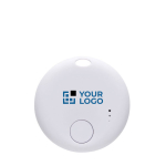 Recycled plastic item tracker, Apple-compatible white colour