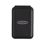 Magnetic phone wallet in synthetic leather with stand black colour