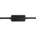 Charging and data transfer cable with anti-theft button black colour