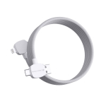 Tangle-free magnetic charging cable, 120 cm, 4 ports white colour