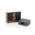 3-in-1 portable wireless charger in recycled aluminium grey colour