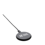 3-in-1 magnetic wireless charger in recycled plastic and bamboo black colour printing view