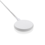 3-in-1 magnetic wireless charger in recycled plastic and bamboo white colour