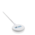3-in-1 magnetic wireless charger in recycled plastic and bamboo white colour
