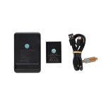 Recycled plastic wireless charger with 3-in-1 charging stand black colour