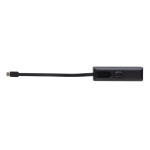 Portable power bank in recycled plastic with loop cable, 3,000 mAh black colour