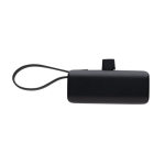 Power bank with lightning connector and multiple ports, 3,000 mAh black colour