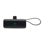 Power bank with lightning connector and multiple ports, 3,000 mAh black colour