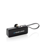 Power bank with lightning connector and multiple ports, 3,000 mAh black colour